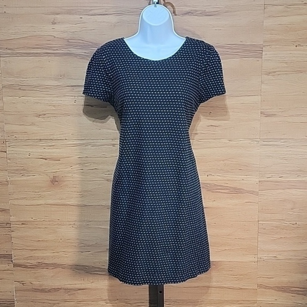 Maeve Black and White Polka Dot Midi Dress